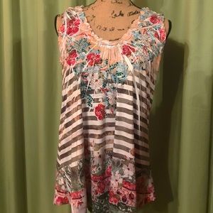 Boutique tank full of sparkle & lace